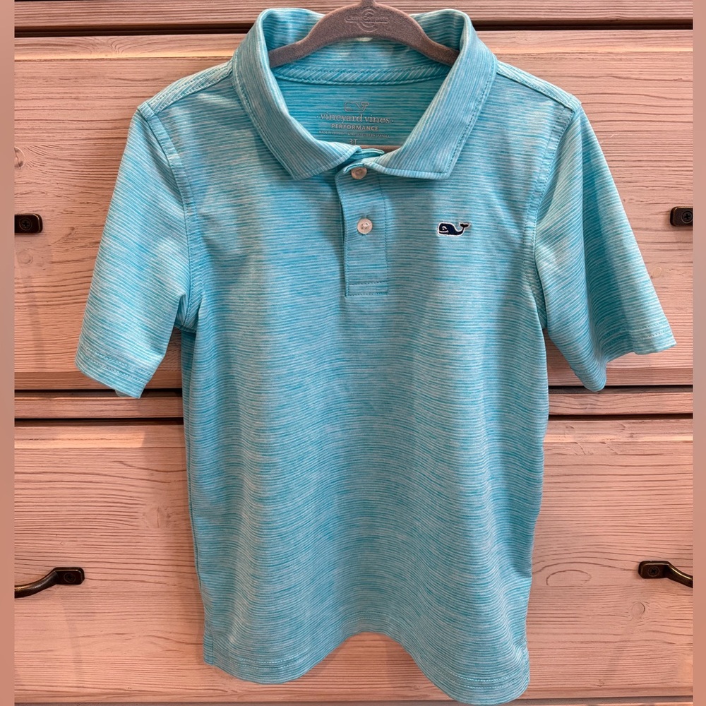 Vineyard Vines Boys Performance St. Jean Stripe Sankaty Polo
